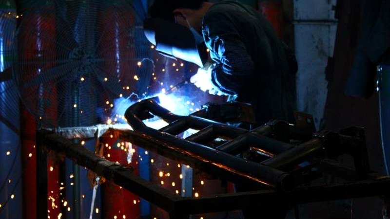About 9 Welding and powder coating line at Yirox