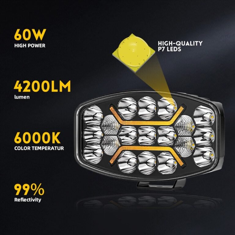 10 Inch 60W White Amber DRL LED Driving Light gallery image 3