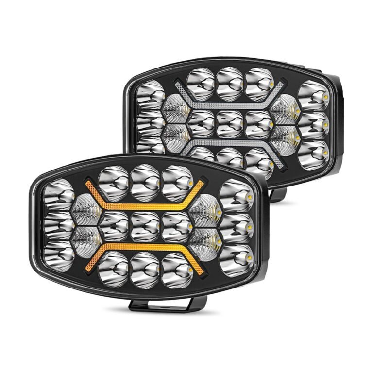 Yirox 10 Inch 60W White Amber DRL LED Driving Light for off-road truck and SUV auxiliary lighting