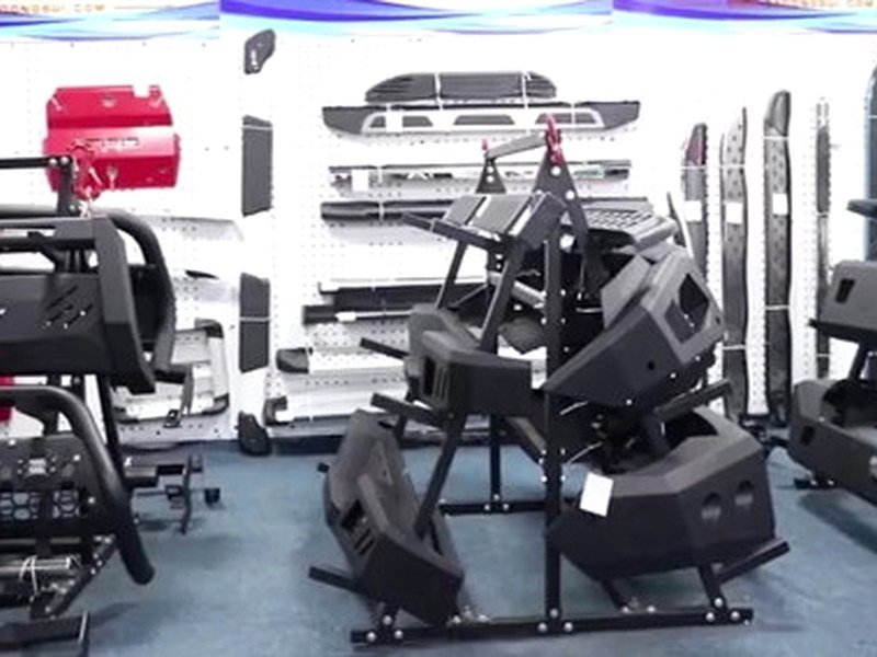 About 13 Yirox product showroom — automotive and EV accessory samples