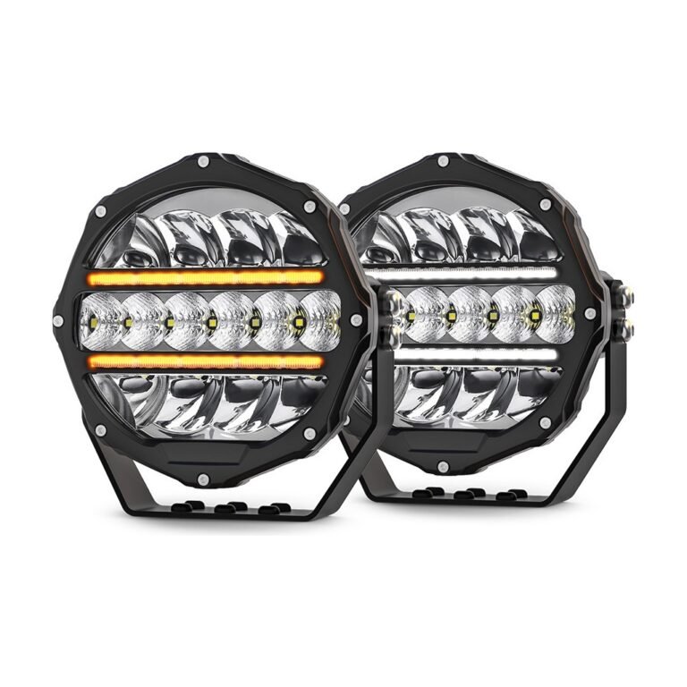 Yirox 7 Inch 70W White Amber DRL LED Driving Light for off-road truck and SUV auxiliary lighting
