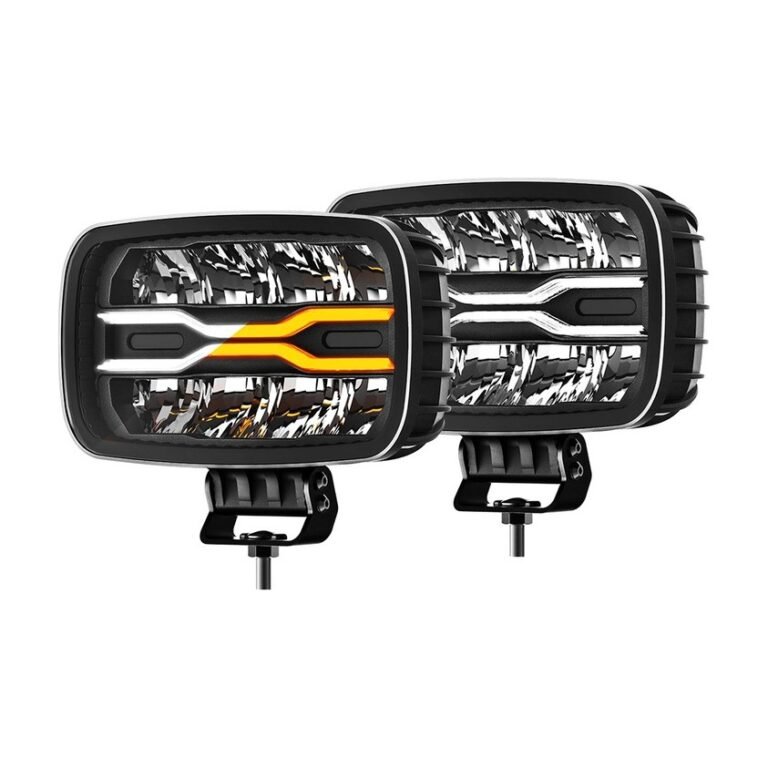 Yirox 9 Inch 120W Pair Anti-Glare Dynamic DRL LED Driving Light for off-road truck and SUV auxiliary lighting