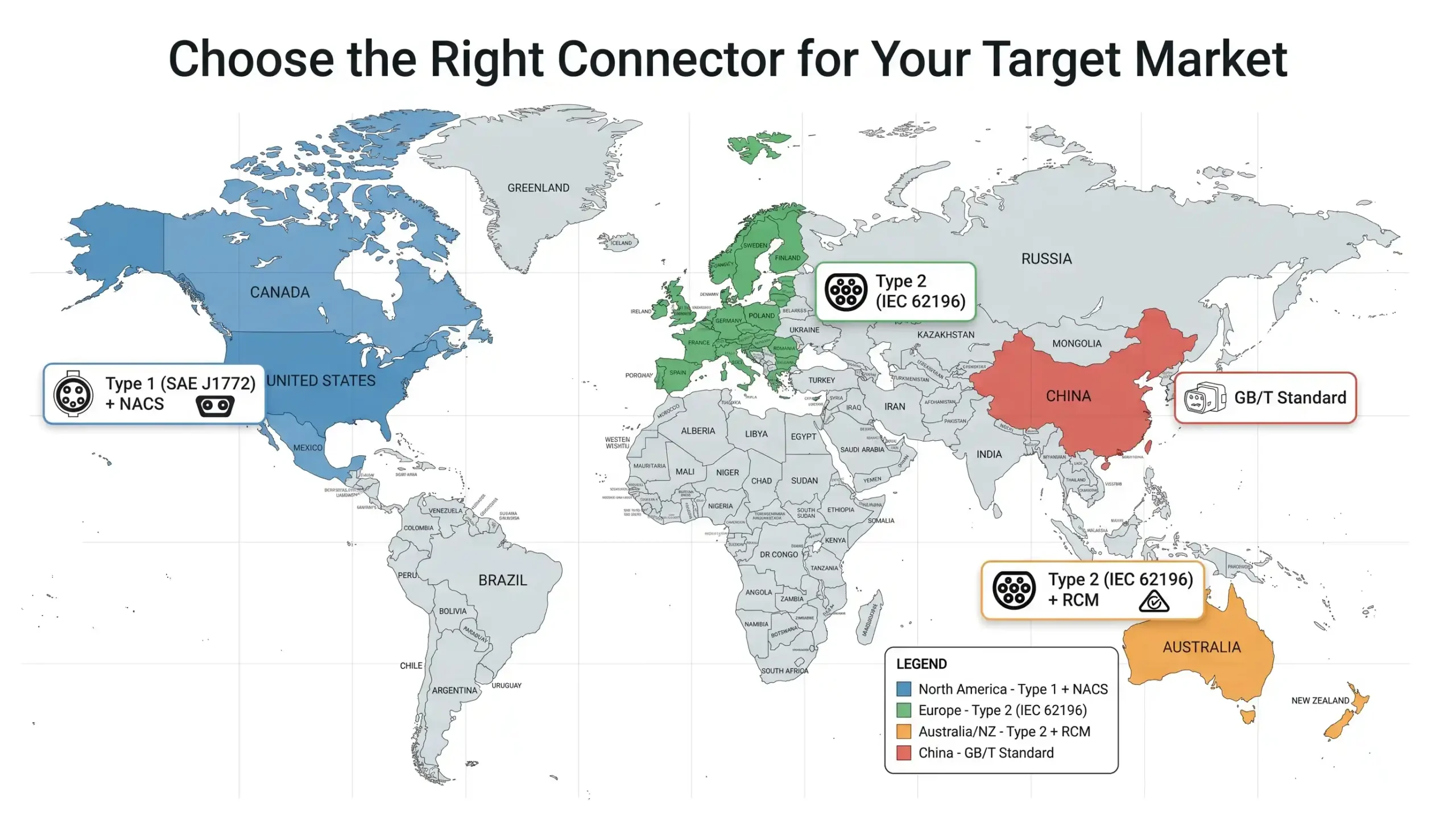 Adjustable-Current Portable EV Chargers: B2B Buying and Test Guide 5 Global connector and electrical standards map for adjustable-current portable EV chargers