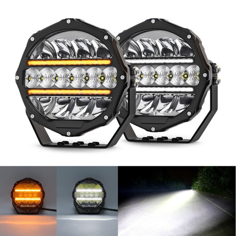 7 Inch 70W White Amber DRL LED Driving Light gallery image 2