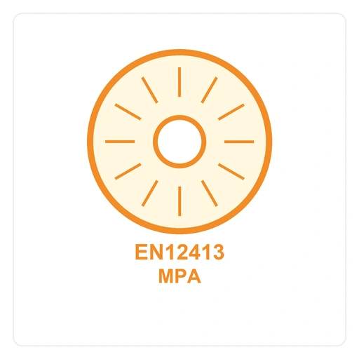 EN12413 and MPA abrasives certification icon