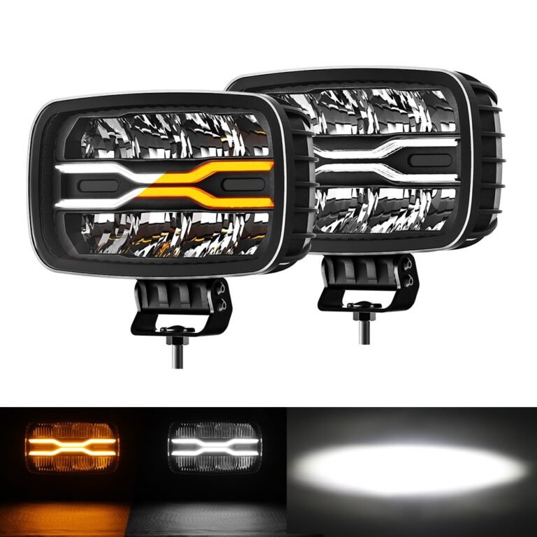 9 Inch 120W Pair Anti-Glare Dynamic DRL LED Driving Light gallery image 2