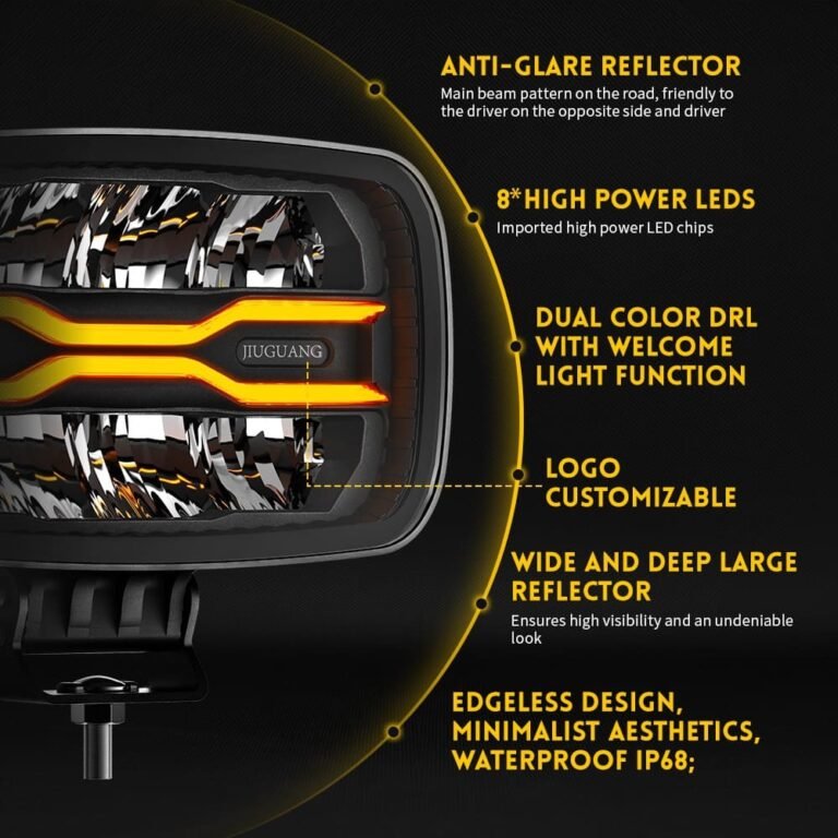 9 Inch 120W Pair Anti-Glare Dynamic DRL LED Driving Light gallery image 3