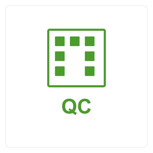 QC batch inspection and traceability report icon