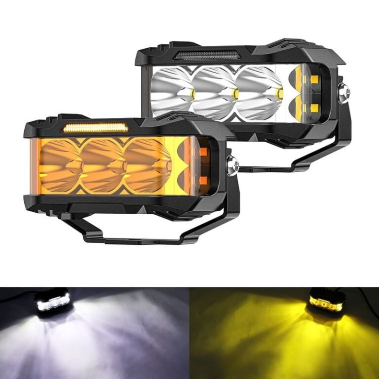 4 Inch 70W Side Shooter White Amber DRL LED Driving Light gallery image 2