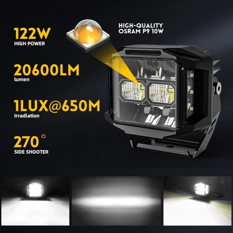 5 Inch 122W Side Shooter LED Driving Light gallery image 3
