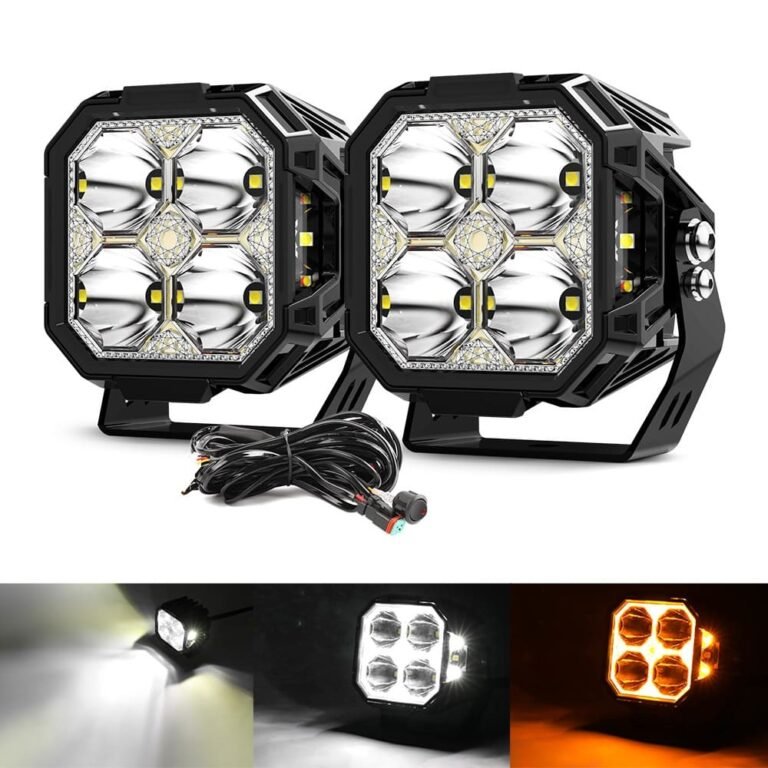 120W Side Shooter White Amber DRL LED Light Pods gallery image 2