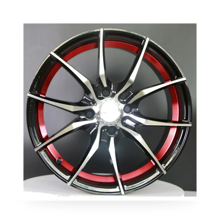 Red Accent Multi Spoke Alloy Wheel Rim Product Image 2