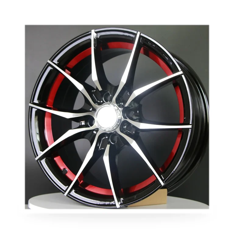 Red Accent Multi Spoke Alloy Wheel Rim Product Image 3