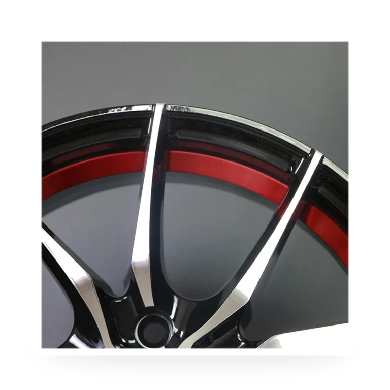 Red Accent Multi Spoke Alloy Wheel Rim Product Image 4