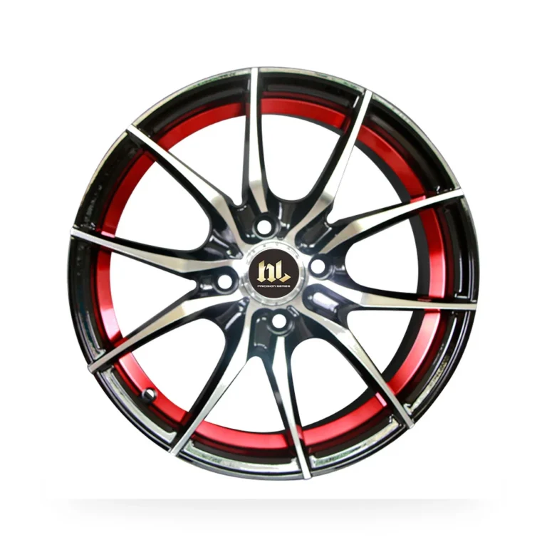 Red Accent Multi Spoke Alloy Wheel Rim Product Image 5