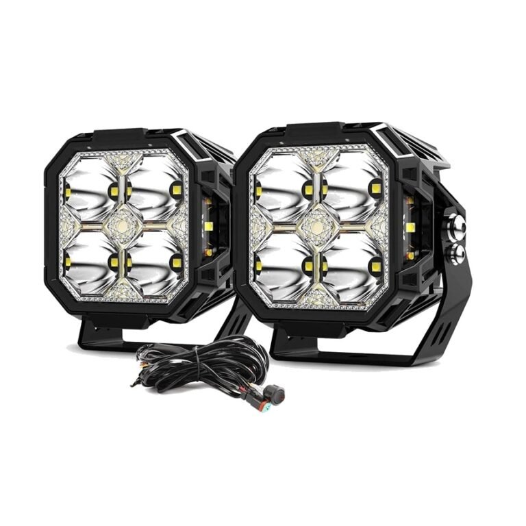 Yirox 120W Side Shooter White Amber DRL LED Light Pods for off-road auxiliary vehicle lighting
