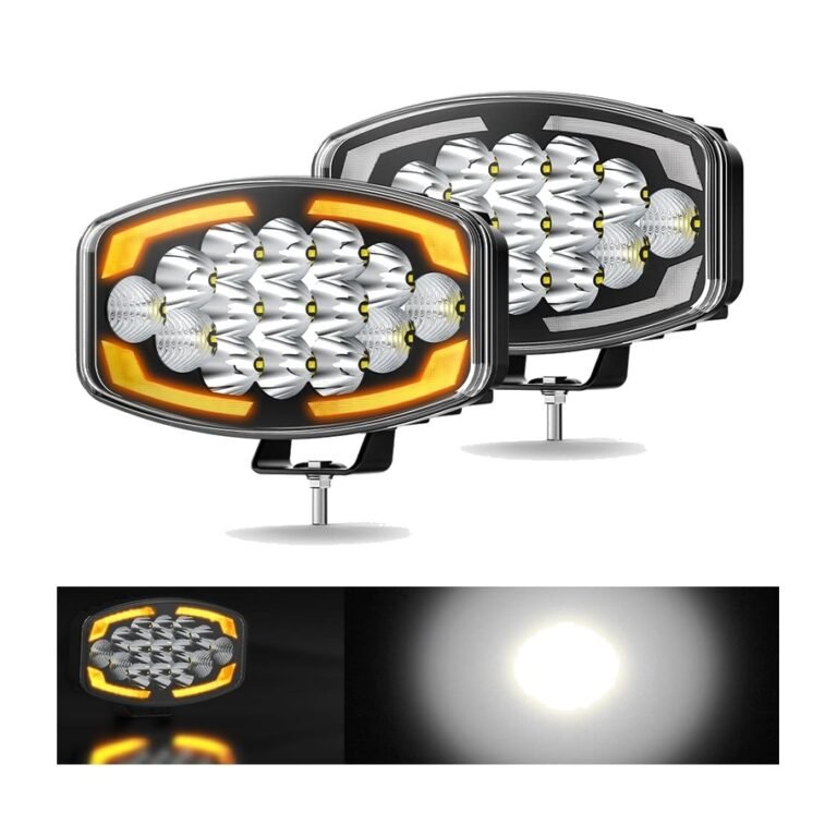 32W Flood Beam White Amber DRL LED Driving Light Pods product gallery 2
