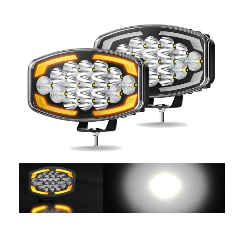 32W Flood Beam White Amber DRL LED Driving Light Pods product gallery 3