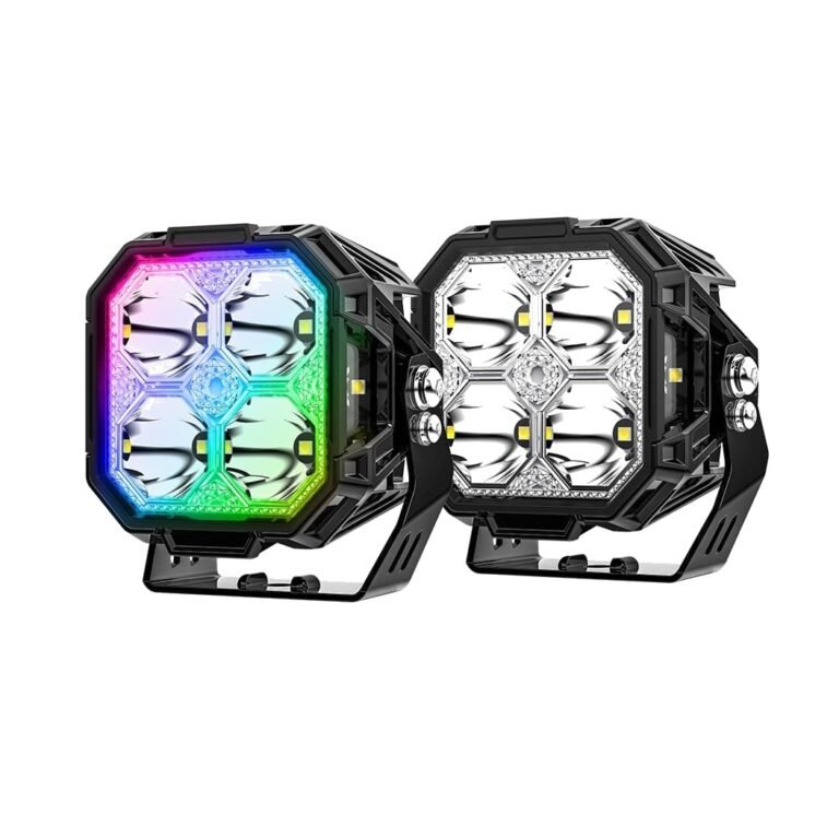 3 Inch 50W Pair Side Shooter RGB Backlit LED Light Pods product gallery 3
