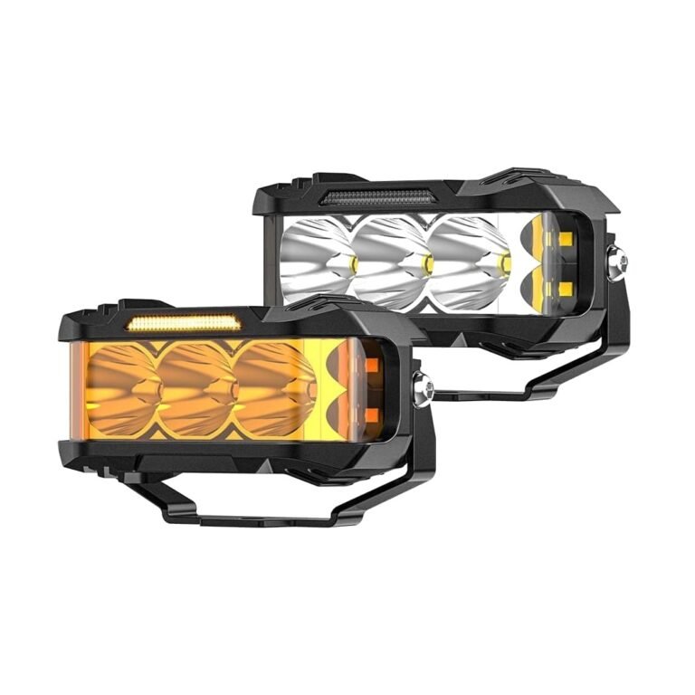 4 Inch 70W Pair Side Shooter White Amber DRL LED Light Pods product gallery 2