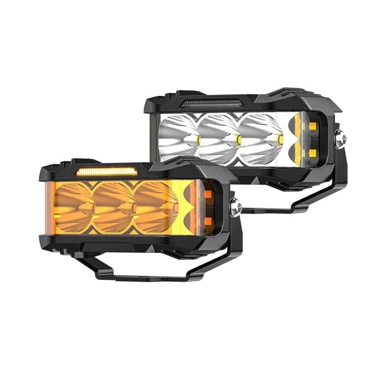 4 Inch 70W Pair Side Shooter White Amber DRL LED Light Pods product gallery 3