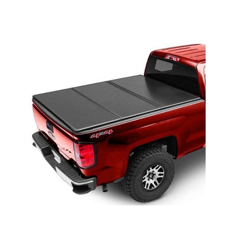 Yirox Black Hard Tri-Fold Tonneau Cover for Hilux D-MAX for pickup truck bed protection