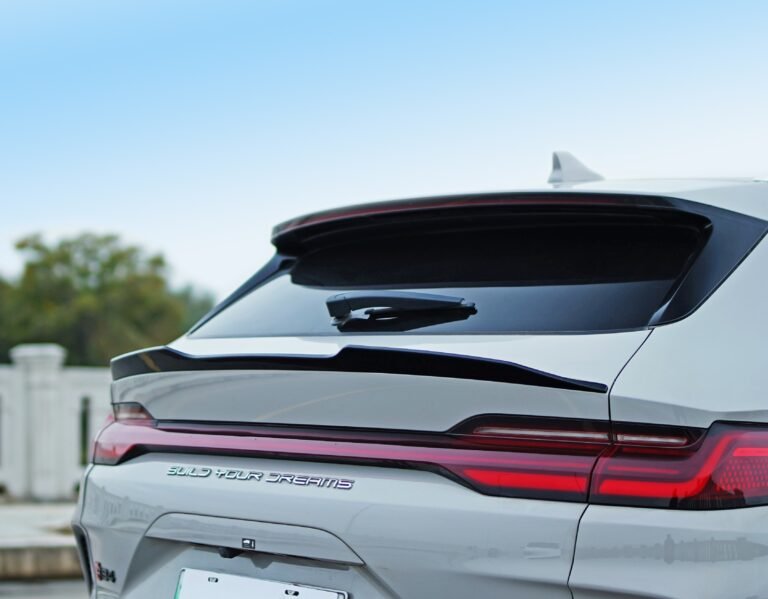 Mid Spoiler Wing for BYD Song Plus 2023-2025 - mid spoiler wing installed rear close up