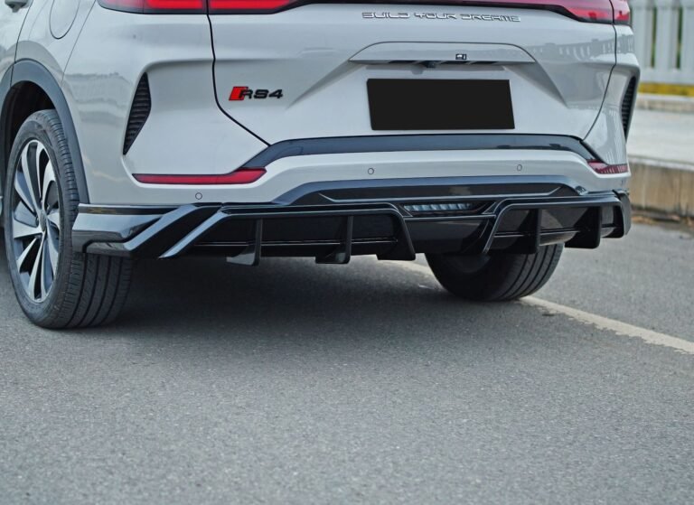 Rear Bumper Diffuser for BYD Song Plus 2023-2025 - rear bumper diffuser installed close up 01