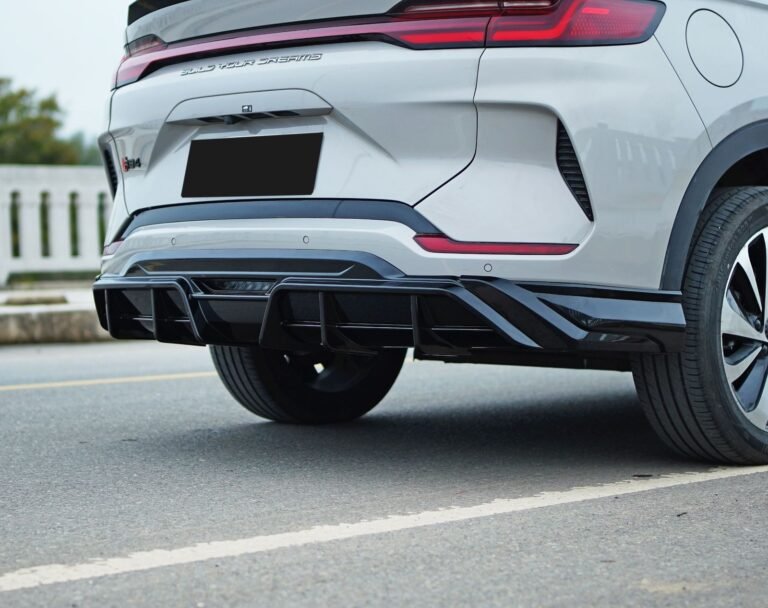 Rear Bumper Diffuser for BYD Song Plus 2023-2025 - rear bumper diffuser installed close up 02