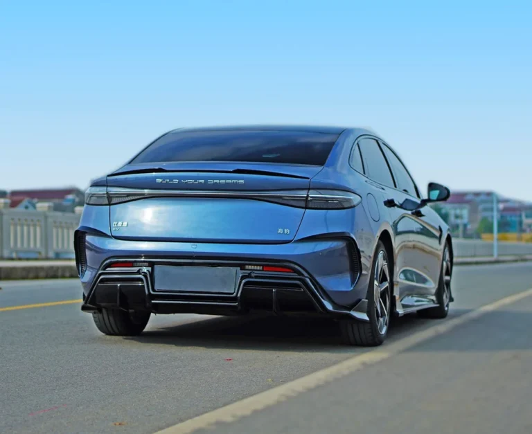 Rear Bumper Diffuser for BYD Seal EV 2022-2025 - rear bumper diffuser installed rear angle 01