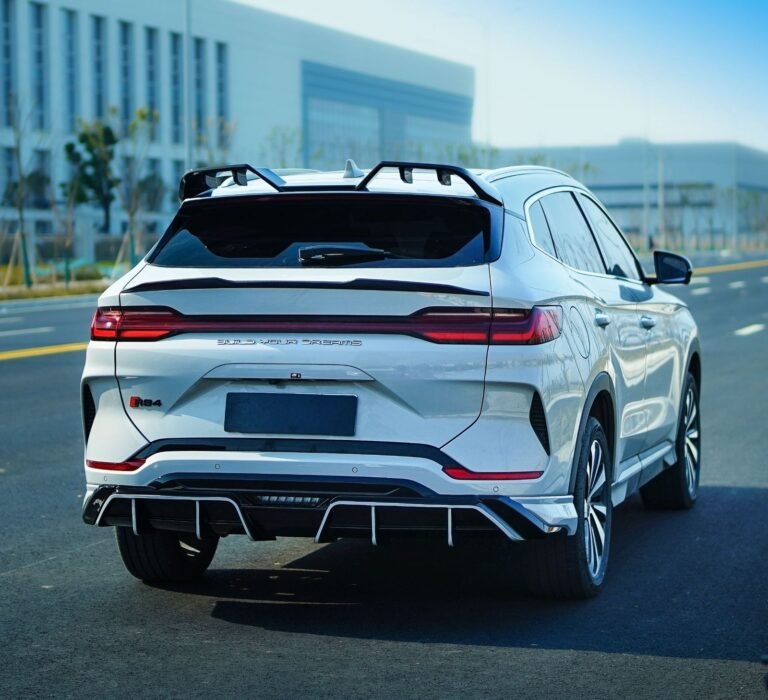 Rear Bumper Diffuser for BYD Song Plus 2023-2025 - rear bumper diffuser installed rear angle 01
