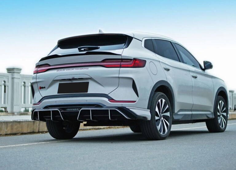 Rear Bumper Diffuser for BYD Song Plus 2023-2025 - rear bumper diffuser installed rear angle 02