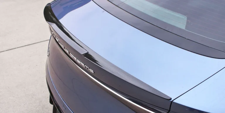Rear Spoiler Wing for BYD Seal EV 2022-2025 - rear spoiler wing carbon texture installed overview