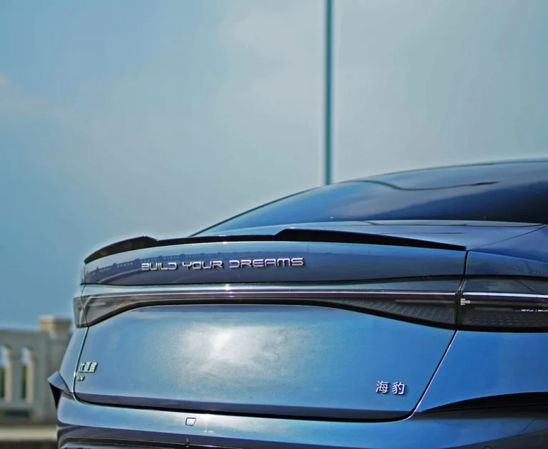 Rear Spoiler Wing for BYD Seal EV 2022-2025 - rear spoiler wing installed close up 01