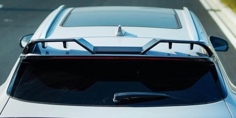 Roof Spoiler Wing for BYD Song Plus 2023-2025 - roof spoiler wing carbon texture installed overview