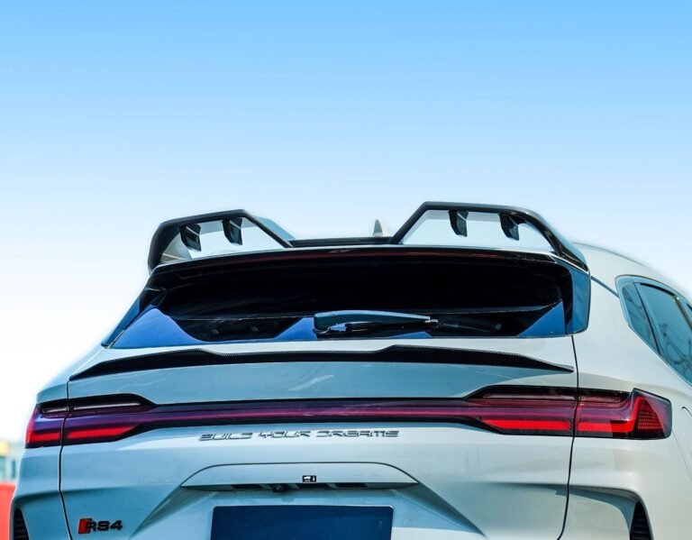 Roof Spoiler Wing for BYD Song Plus 2023-2025 - roof spoiler wing installed rear close up