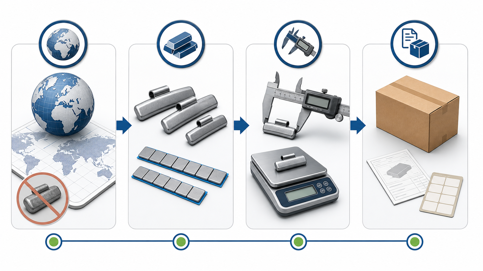 Why Steel Wheel Weights Are Replacing Lead Worldwide 1 Export verification workflow for steel wheel weights