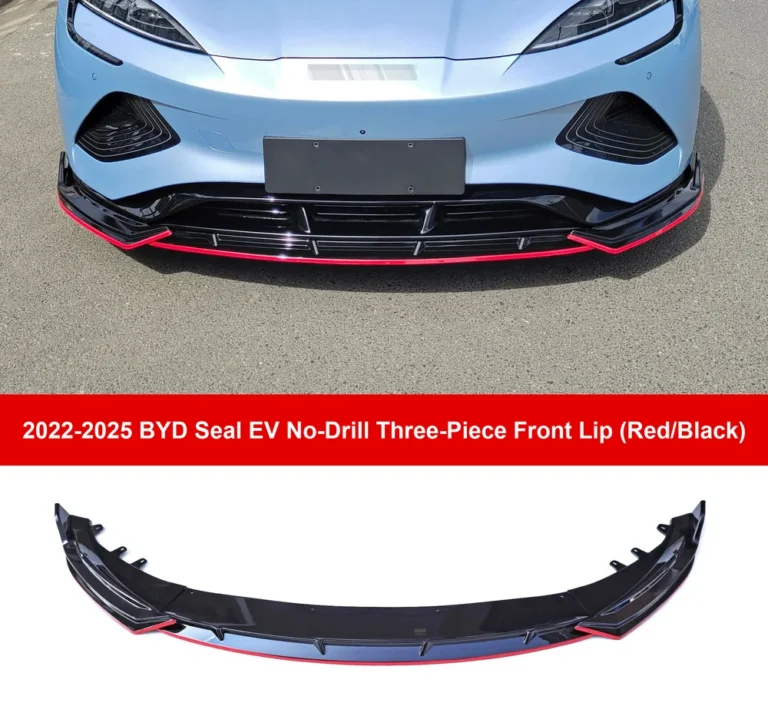 No-Drill Front Bumper Lip for BYD Seal EV 2022-2025 - no drill front bumper lip red black english sku overview