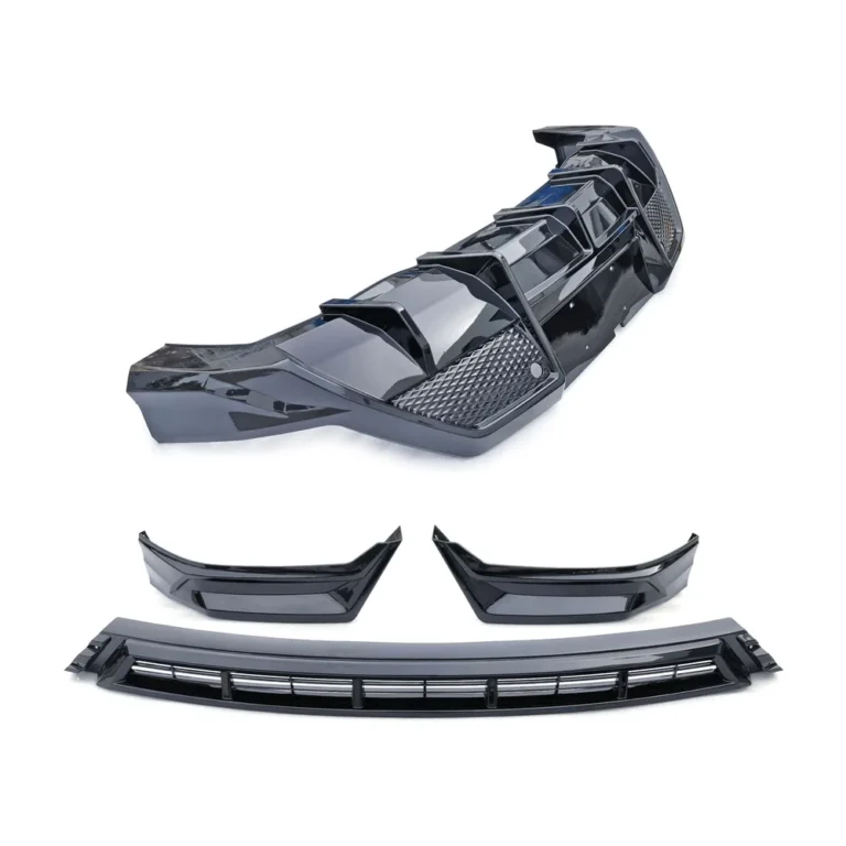 Rear Bumper Diffuser for BYD Sealion 7 2024-2025 - rear bumper diffuser gloss black angle 01