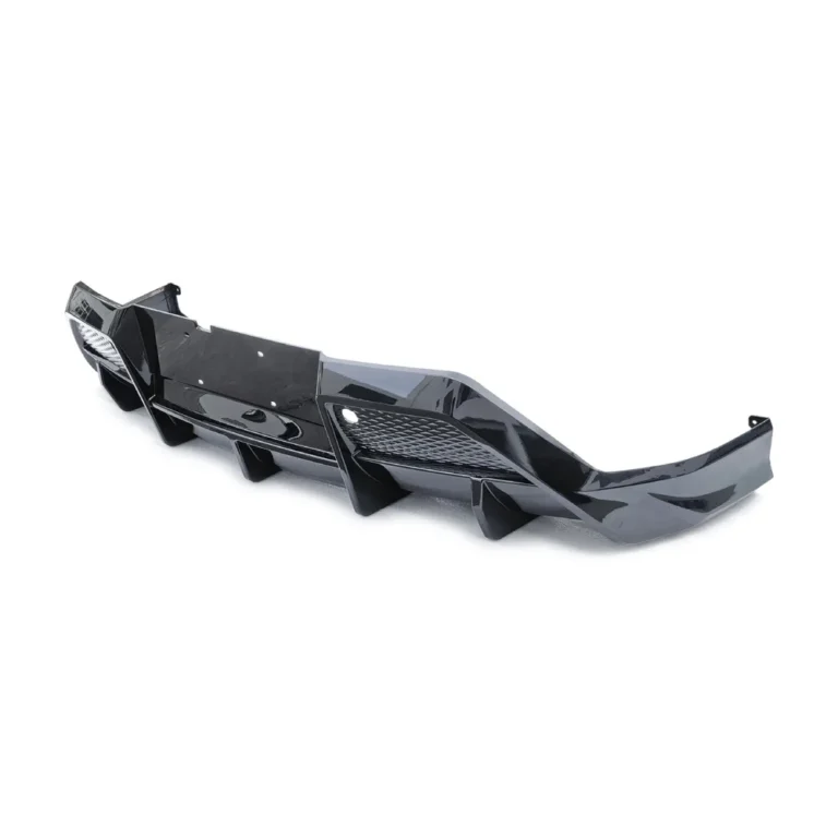Rear Bumper Diffuser for BYD Sealion 7 2024-2025 - rear bumper diffuser gloss black side angle