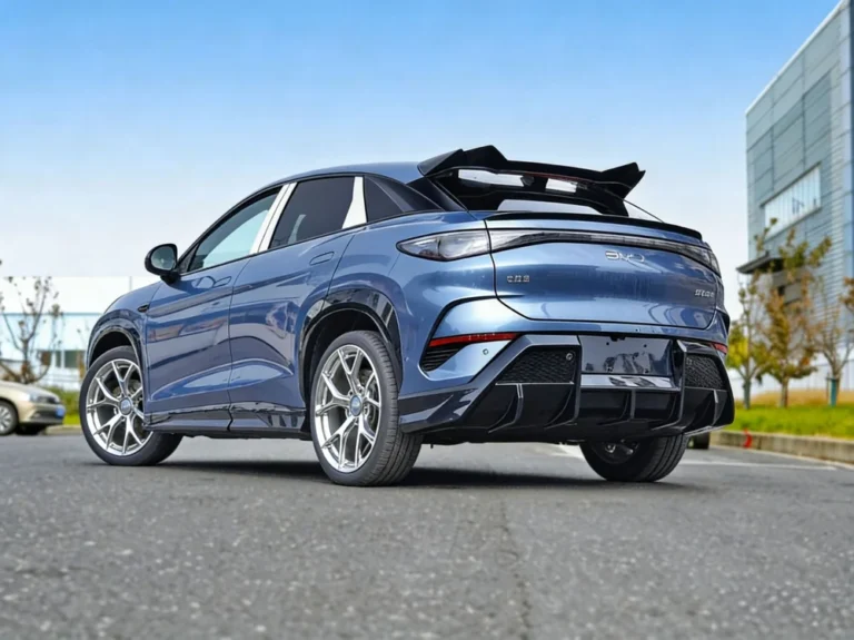 Rear Bumper Diffuser for BYD Sealion 7 2024-2025 - rear bumper diffuser installed rear angle 01