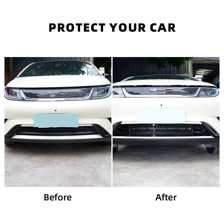 Rejilla frontal de malla de ABS para BYD Dolphin: antes y después
