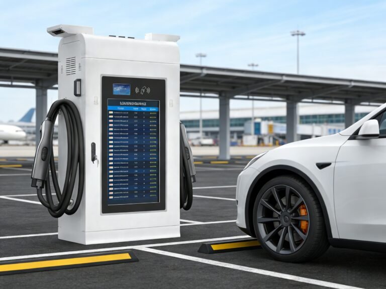 Cargador rápido DC de 360 kW con pantalla publicitaria de 43 pulgadas