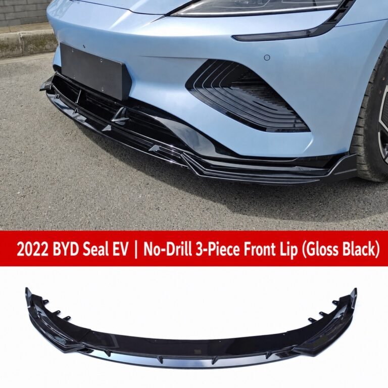 PP Front Bumper Lip for BYD Seal 07 DM-i 2023-2025 - installed and product comparison collage