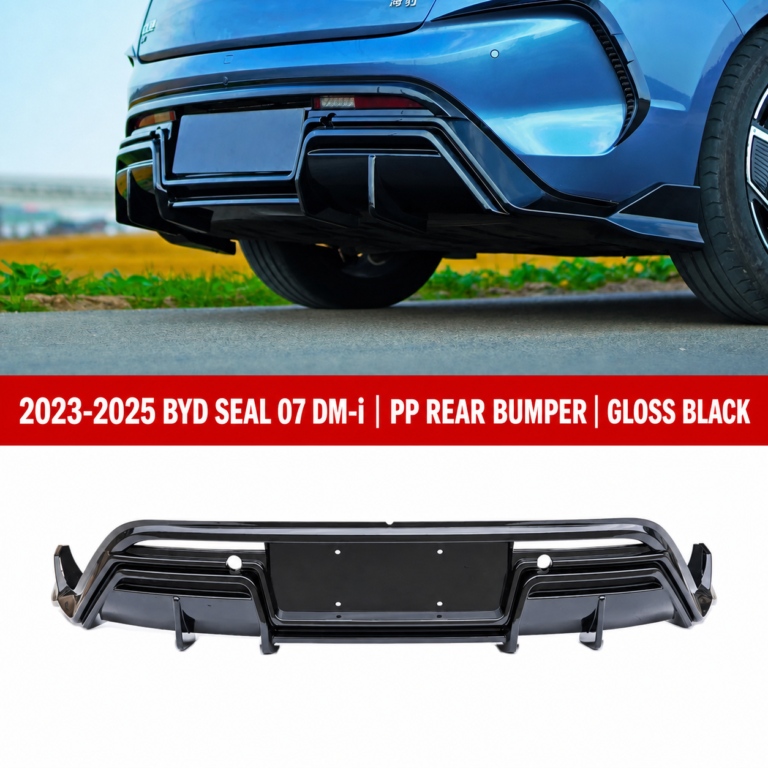 Difusor de parachoques trasero de PP para BYD Seal 07 DM-i - collage de instalación y comparación de productos