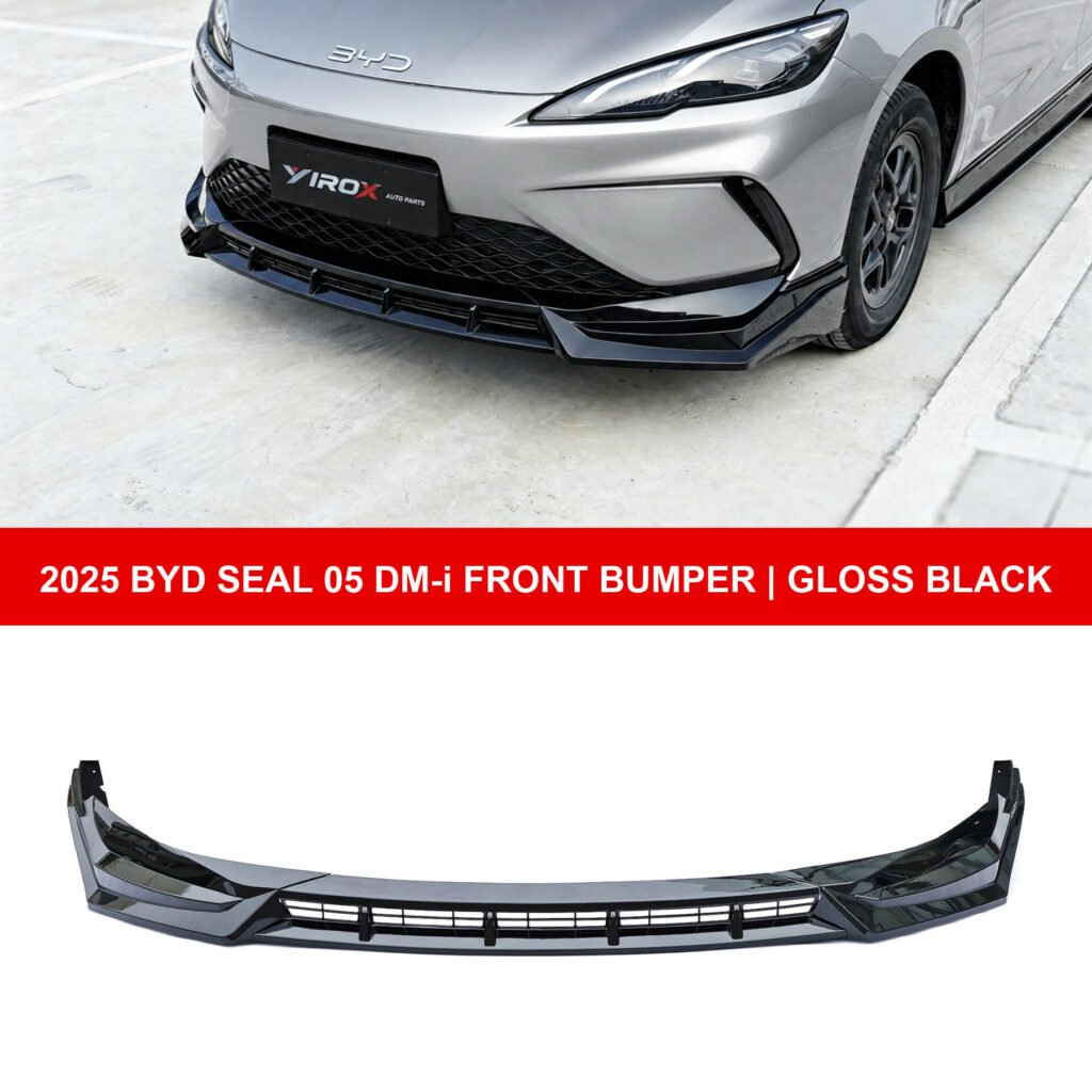 BYD Body Kit Installation Guide: Buy the Right Kit and Install It Yourself 1 Yirox Delantal del parachoques delantero para BYD Seal 05 DM-i 2025 para collage de producto con banda roja en inglés
