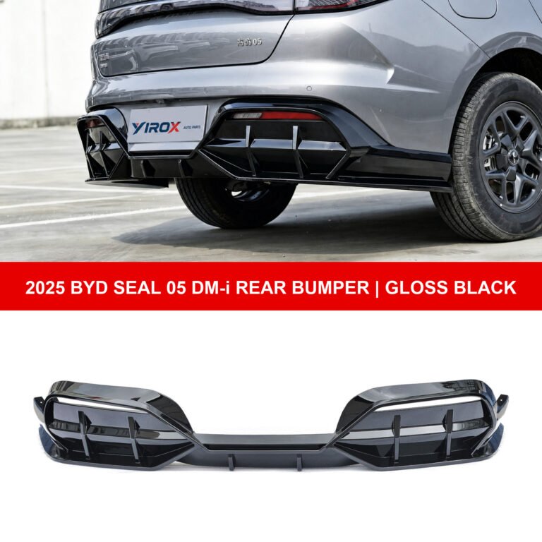 Difusor de Para-choque Traseiro para BYD Seal 05 DM-i 2025 - colagem do produto com faixa vermelha em inglês