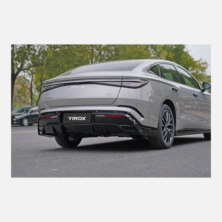 DC-Style Rear Bumper Diffuser for BYD Seal 07 DM-i - silver-gray vehicle application view