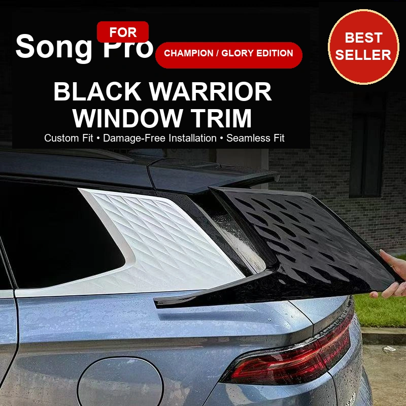 Primer plano de la moldura de la ventana del Song Pro Black Warrior