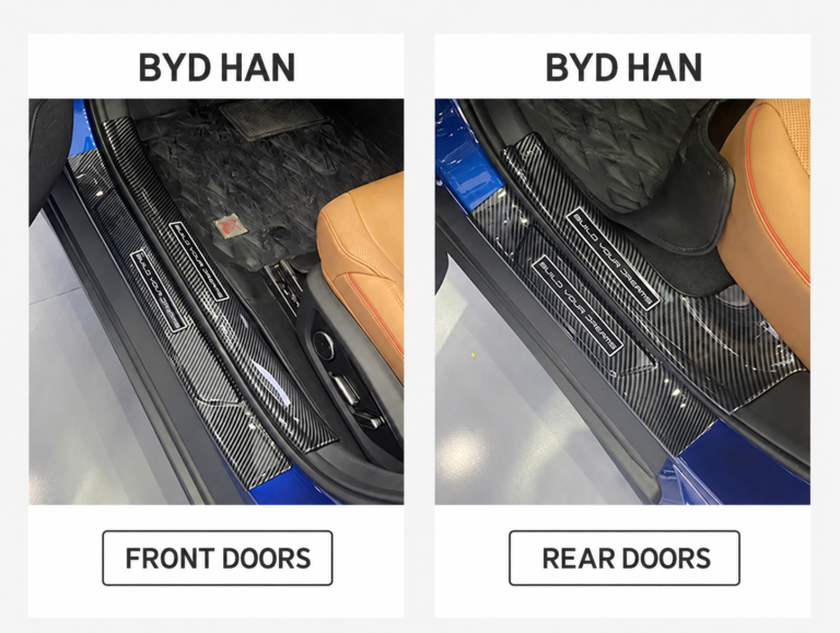 ABS Carbon Fiber Door Sill Strips for BYD Models